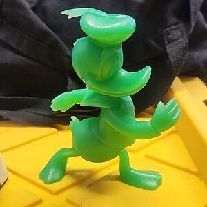 Vintage 1971 Green Donald Duck Hard Plastic Louis Marx Co. Walt Disney Mold